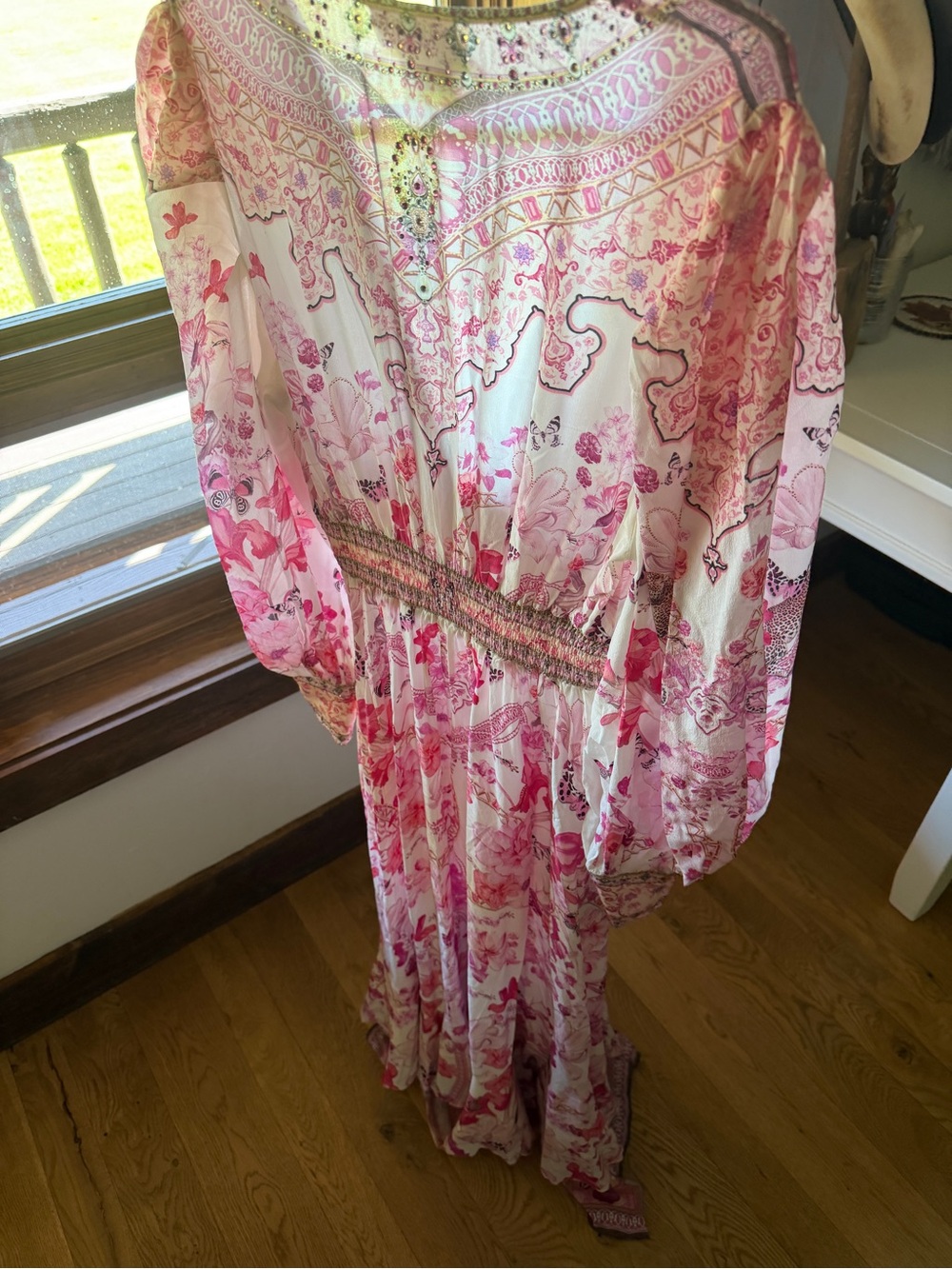 Camilla Botanical Novella Button-Front Maxi Dress